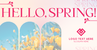 Retro Welcome Spring Facebook ad Image Preview