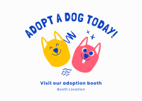 Adopt A Dog Today Postcard Image Preview