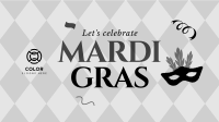 Mardi Gras Celebration Facebook Event Cover Design