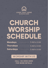 Church Worship Schedule Poster Preview