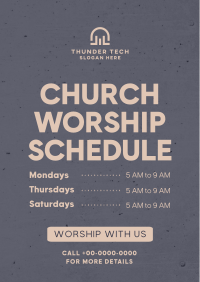 Church Worship Schedule Poster Image Preview