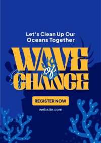 Ocean Cleanup Movement  Flyer Image Preview