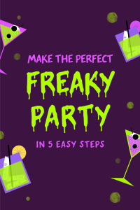 Freaky Party Pinterest Pin Design