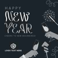 New Year Celebration Instagram post Image Preview