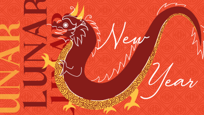 Chinese New Year Dragon Facebook event cover Image Preview