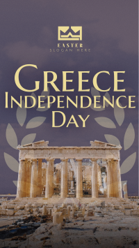 Contemporary Greece Independence Day Instagram Story Image Preview