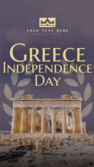 Contemporary Greece Independence Day Instagram story Image Preview