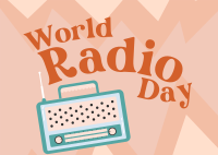 Radio Day Celebration Postcard Design