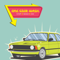 Retro Carwash Instagram post Image Preview