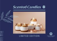 Limited Edition Scented Candles Postcard Design