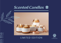 Limited Edition Scented Candles Postcard Image Preview