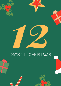 Cute Christmas Countdown Flyer Design