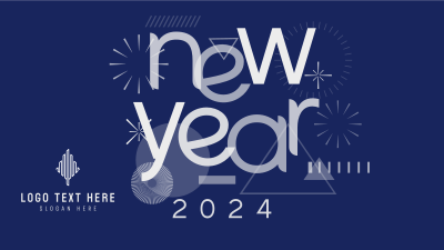 Abstract New Year Facebook event cover Image Preview