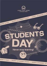 Students Day Greeting Flyer Design