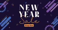 New Year Blob Sale Facebook Ad Design