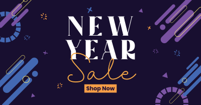 New Year Blob Sale Facebook ad Image Preview