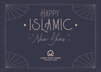 Elegant Islamic Year Postcard Image Preview