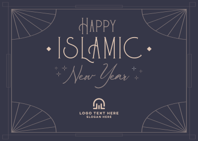 Elegant Islamic Year Postcard Image Preview