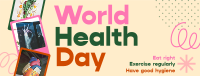 Retro World Health Day Facebook Cover Image Preview