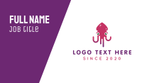 Purple Squid Business Card Design