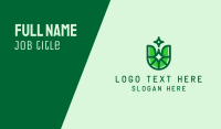 Green Eco Letter U Business Card Image Preview