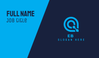 Blue Tech Letter Q Business Card Image Preview