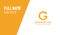 Preschool Orange Letter G Business Card Image Preview