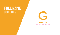 Preschool Orange Letter G Business Card Image Preview