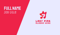 Pink Musical Star  Business Card Image Preview