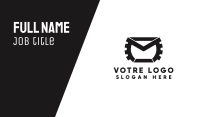 Black Industrial Envelope Business Card Design