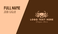 Rustic Vintage Crab Business Card Image Preview