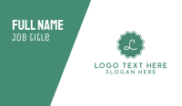 Green Letter W Stamp Business Card Image Preview