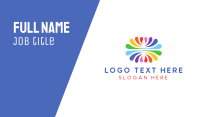 Multicolor Flower Business Card Preview