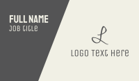Grey Letter Business Card Image Preview