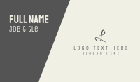 Grey Letter Business Card Image Preview