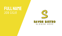 Yellow M Stroke Business Card Image Preview