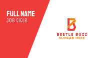 Orange Red Letter B Business Card Image Preview