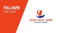 Orange Blue Swoosh L Business Card Image Preview