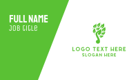 Green Leaf Music Logo Business Card Design