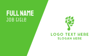 Green Leaf Music Logo Business Card Image Preview