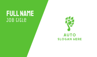 Green Leaf Music Logo Business Card Image Preview