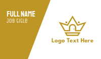 Gold House Crown Business Card Design