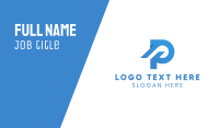 Modern Blue Letter P Business Card Image Preview