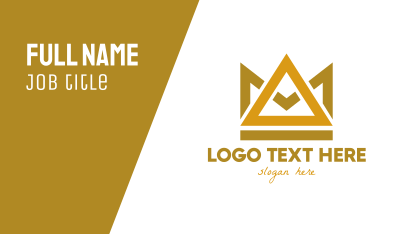 Gold Triangle Crown  Business Card Image Preview
