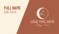 Hipster Crescent Moon Lettermark  Business Card Image Preview