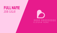 Pink Heart Dating App Business Card Image Preview