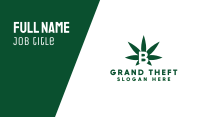 Green Cannabis B Business Card Image Preview