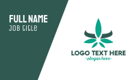 Modern Cannabis Leaf Business Card Image Preview