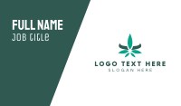 Modern Cannabis Leaf Business Card Design