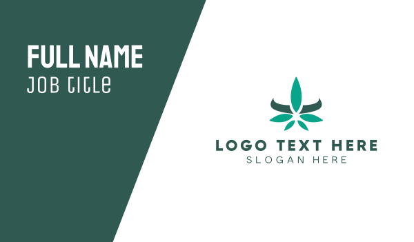Modern Cannabis Leaf Business Card Design Image Preview